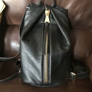 Aimee Kestenberg black leather backpack